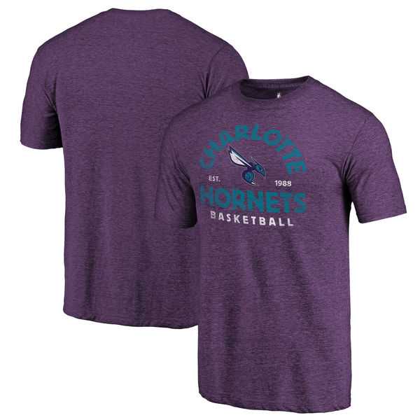 Charlotte Hornets Purple Vintage Arch Fanatics Branded Tri-Blend T-Shirt,We sell and wholesale Charlotte Hornets Purple Vintage Arch Fanatics Branded Tri-Blend T-Shirt on line form chian!